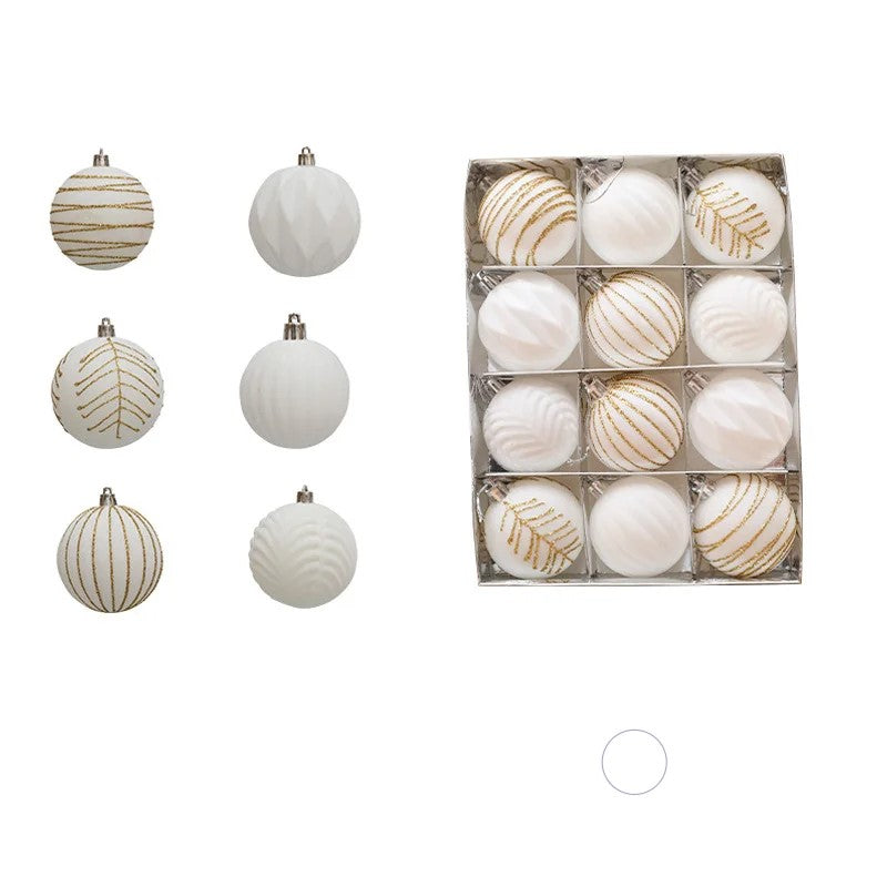 Weihnachtskugel-Ornament-Set aus Samt