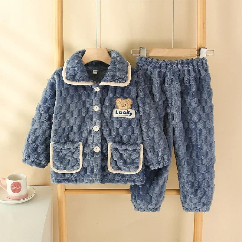 Flauschiger Kinder Lucky Pyjama Set