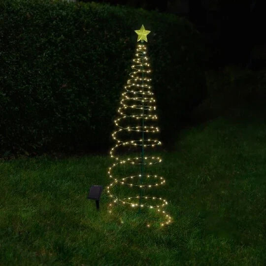 1+1 GRATIS | ChristmasBaum™ - Solar LED Metall Weihnachtsbaum mit Lichterkette