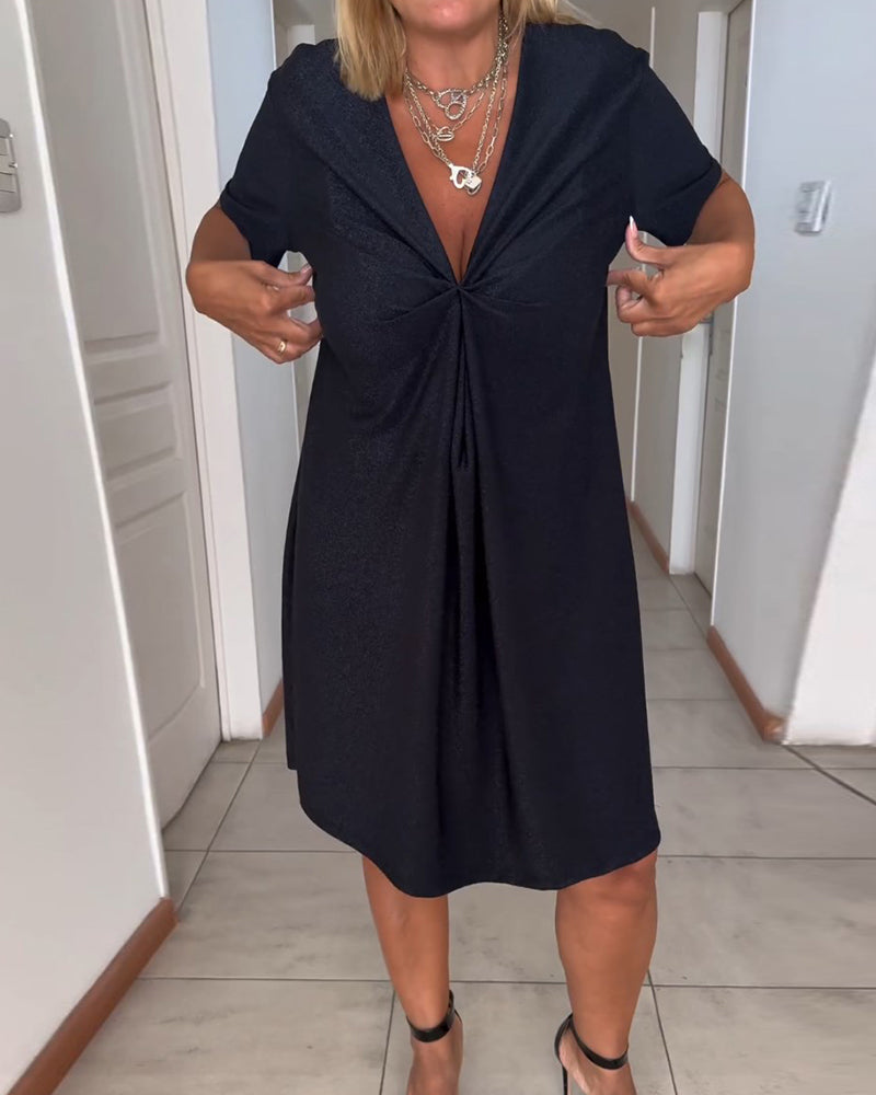 Elessa | Elegantes Wickelkleid mit V-Ausschnitt - Anmutiger Stil, müheloses Selbstbewusstsein