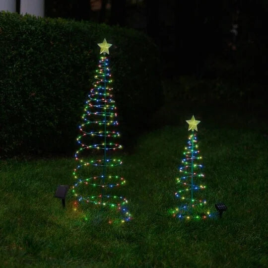 1+1 GRATIS | ChristmasBaum™ - Solar LED Metall Weihnachtsbaum mit Lichterkette