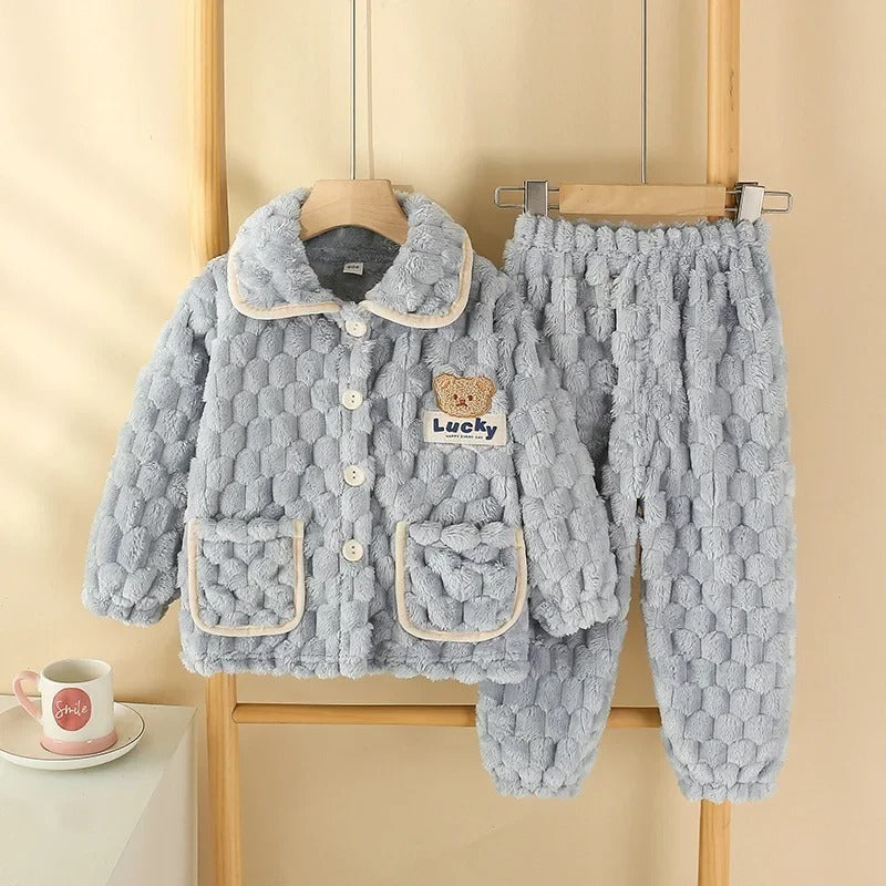 Flauschiger Kinder Lucky Pyjama Set