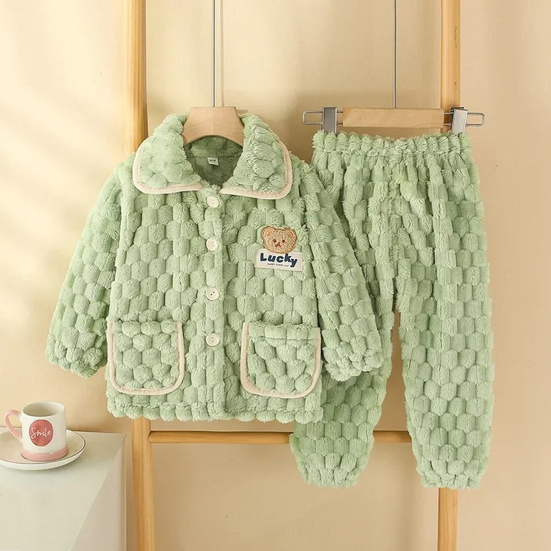 Flauschiger Kinder Lucky Pyjama Set