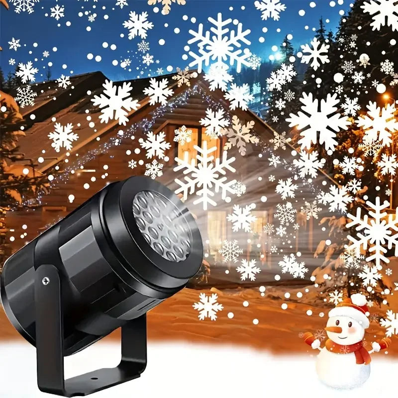 SNOW PARTYKLE™ - USB-gespeiste Weihnachts-Schneeflocken-Projektorleuchte (50% FERIENVERKAUF)