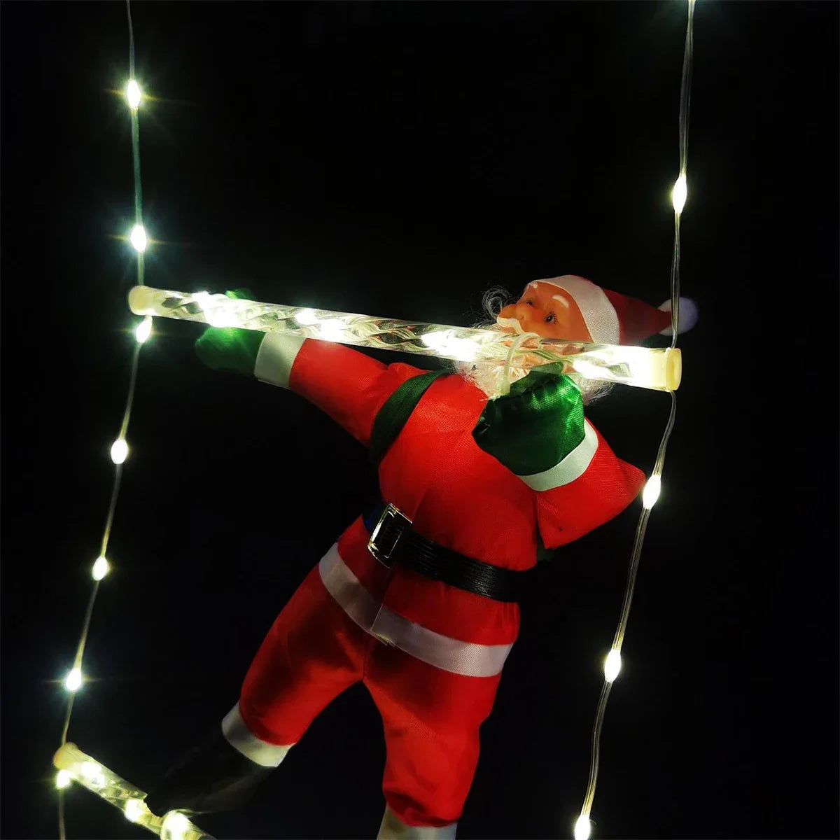 LED Weihnachtsleiter mit Santa-Dekor