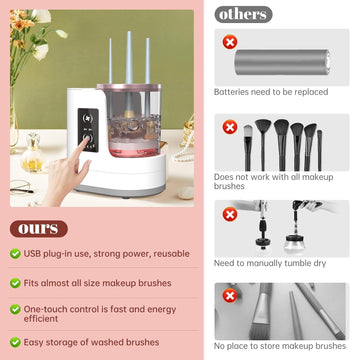3 IN 1 Elektrischer Make-up Pinselreiniger