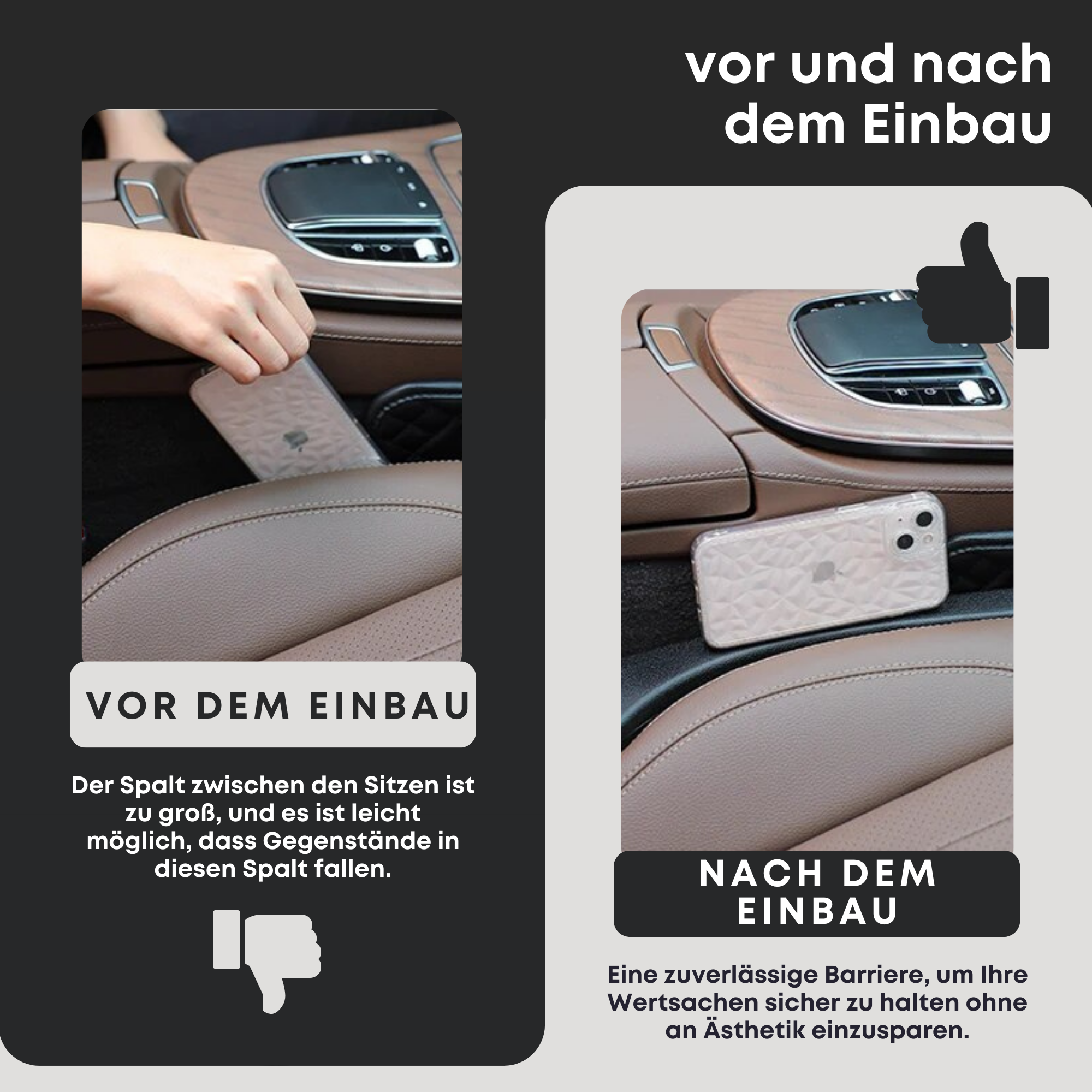 Gapset™ Autositz-Spaltfüller-Streifen | 1+1 GRATIS (2 STK)