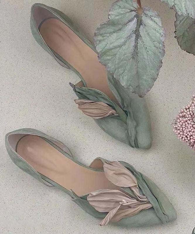 Handgemachte rosa Satin-Blumen-Spitzenzehen-Ballerinas