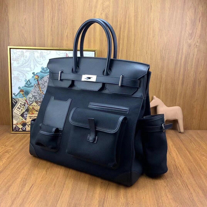 H-40 Herren-Tasche – Canvas & Echtleder für Alltag & Reise
