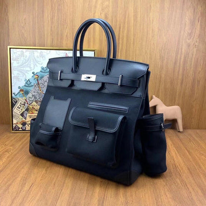 H-40 Herren-Tasche – Canvas & Echtleder für Alltag & Reise