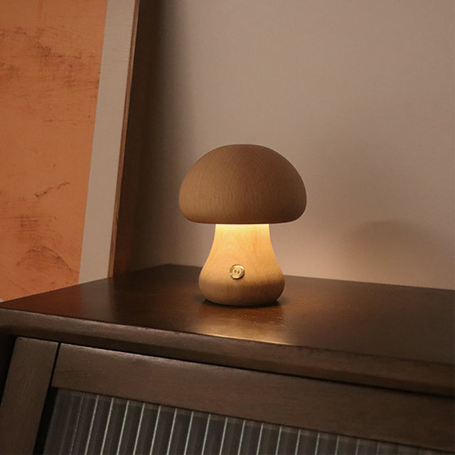 (50% Rabatt) | MushroomLamp™ - Einzigartige Pilz-Tischlampe aus Holz