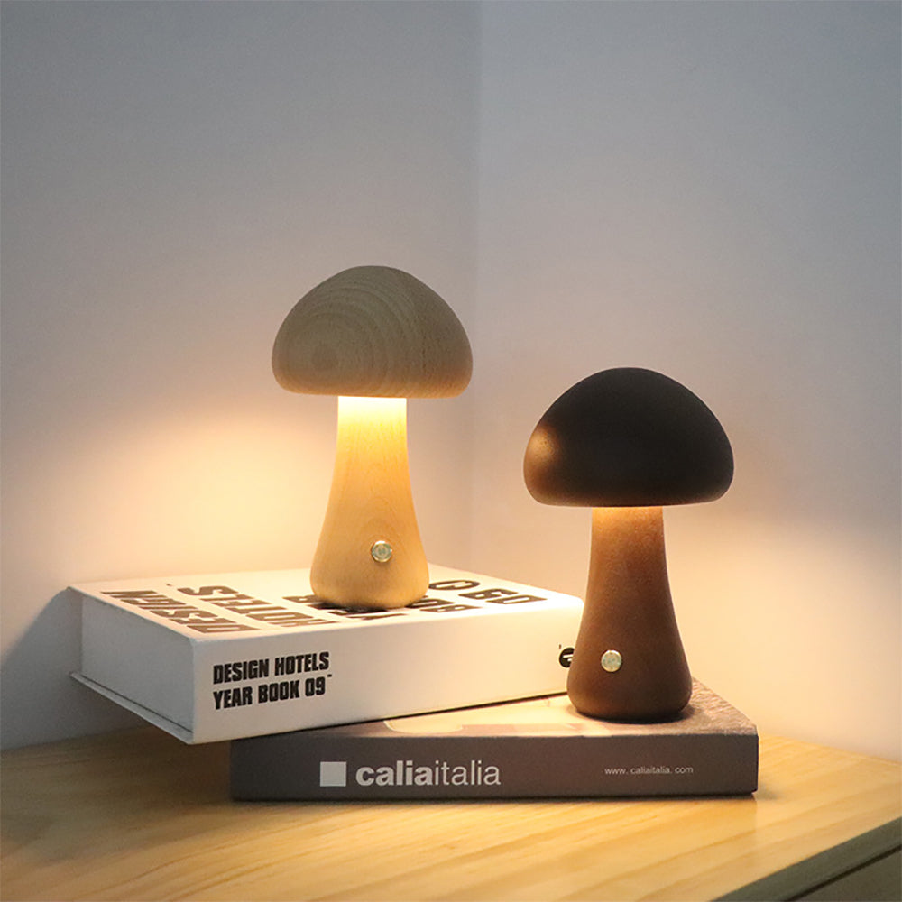 (50% Rabatt) | MushroomLamp™ - Einzigartige Pilz-Tischlampe aus Holz