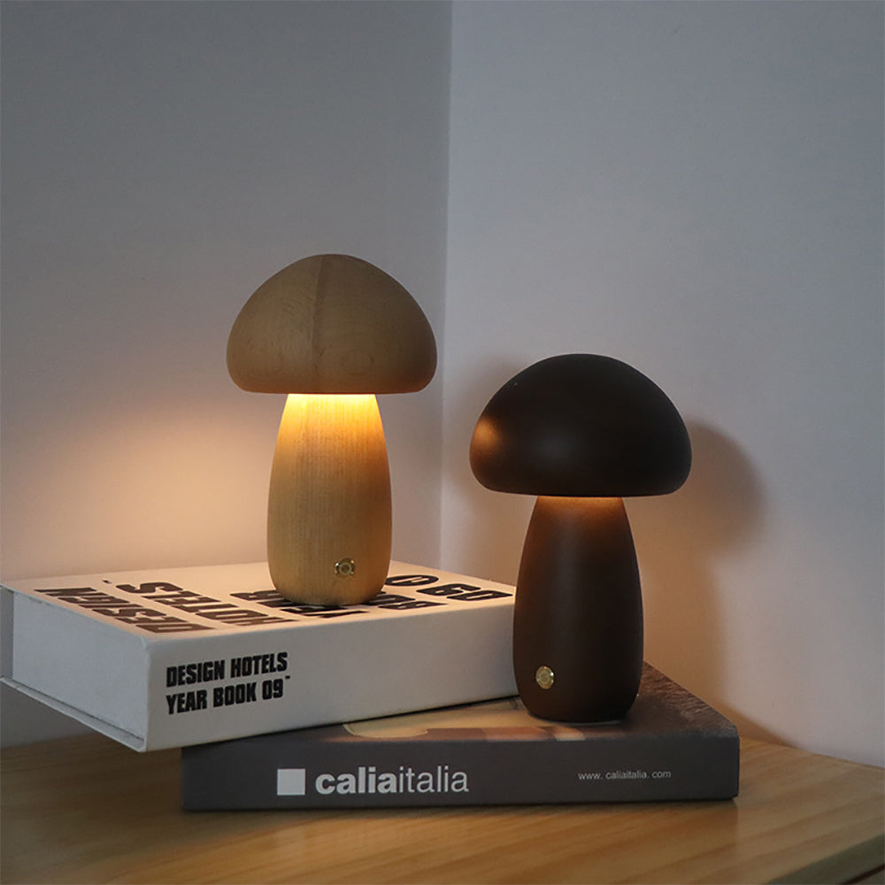 (50% Rabatt) | MushroomLamp™ - Einzigartige Pilz-Tischlampe aus Holz