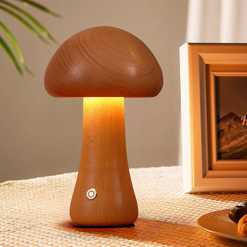 (50% Rabatt) | MushroomLamp™ - Einzigartige Pilz-Tischlampe aus Holz