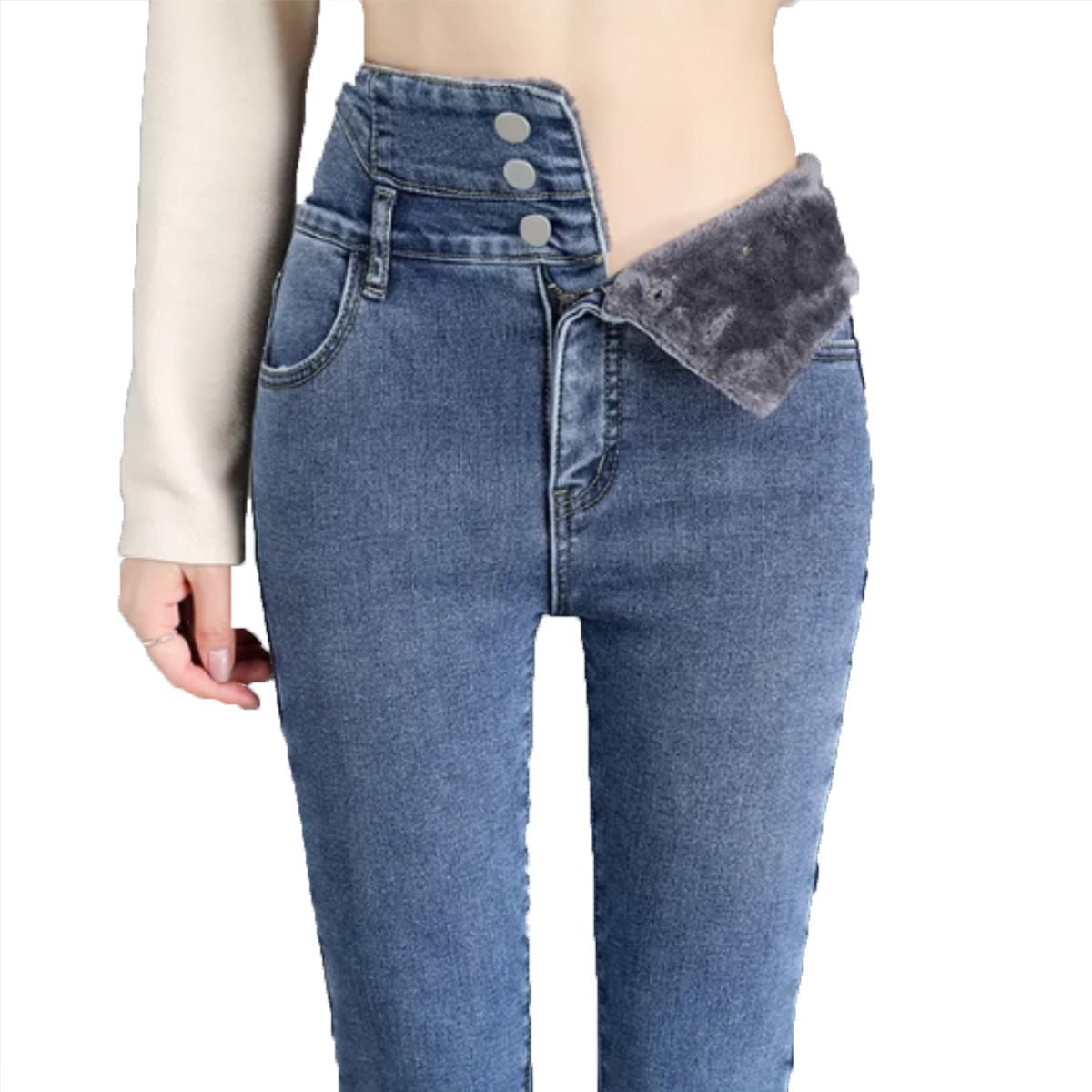 1+1 Gratis | Ricarda™ - Skinny-Jeans aus Fleece