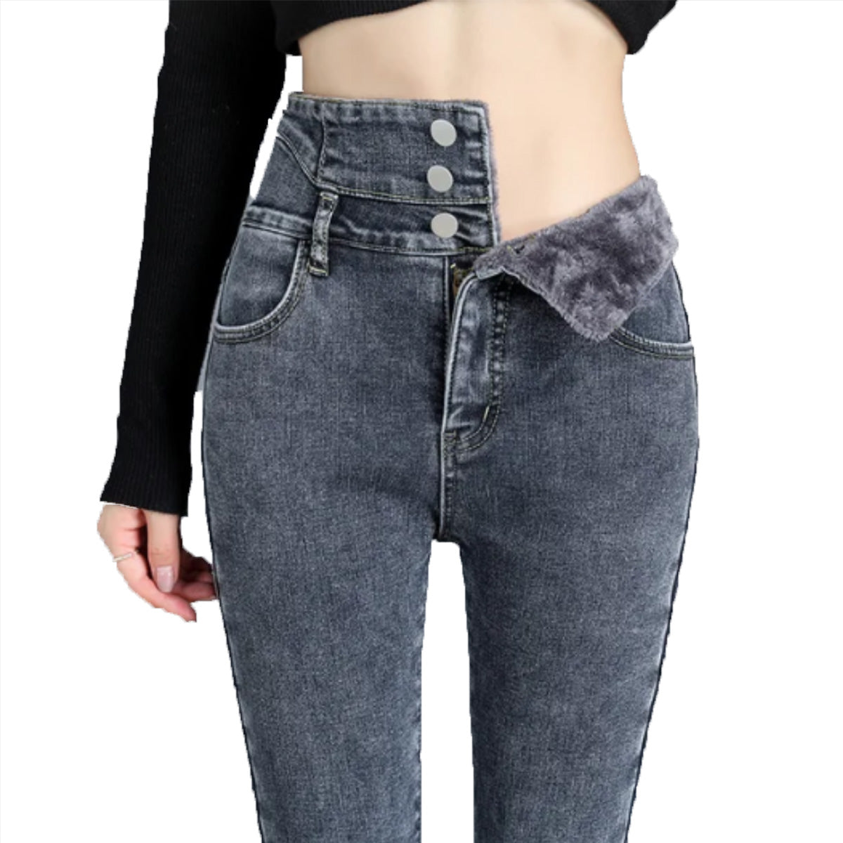 1+1 Gratis | Ricarda™ - Skinny-Jeans aus Fleece