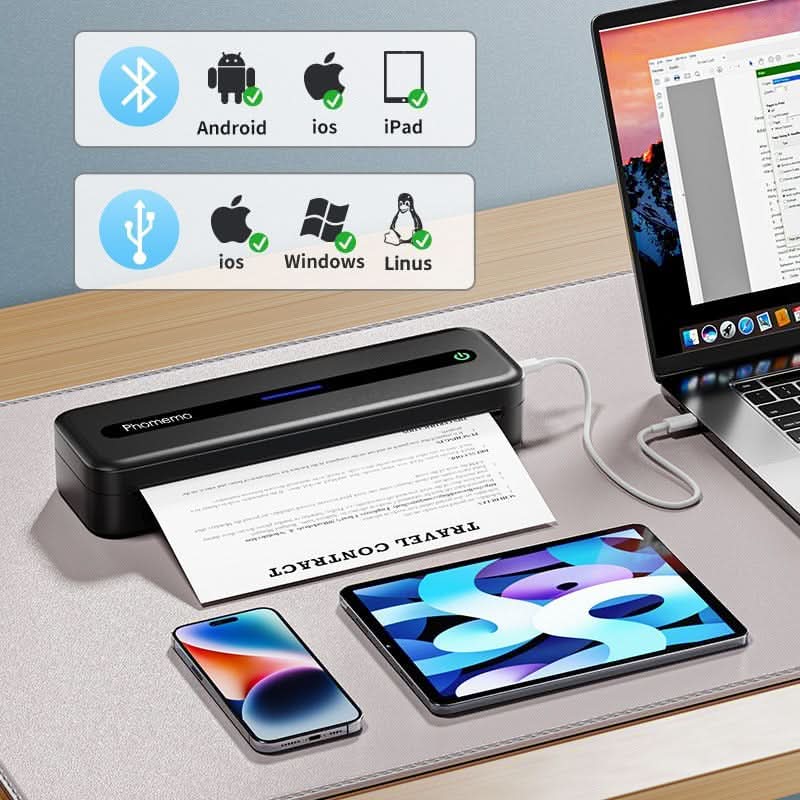Kompakter, kabelloser Thermodrucker – Drucken ohne Tinte