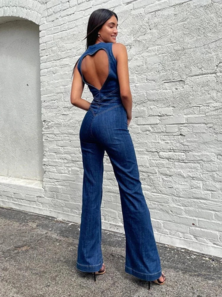 Fidelia™ - Hart Denim-Overall mit offenem Vorleger