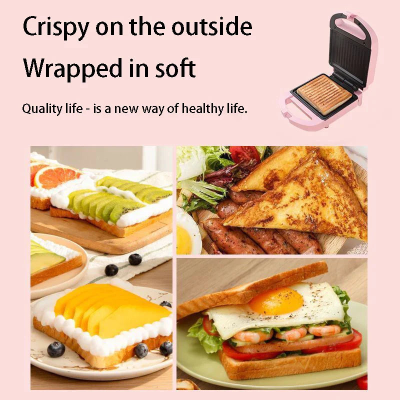Tragbarer antihaftbeschichteter elektrischer Sandwich- und Waffelmaker