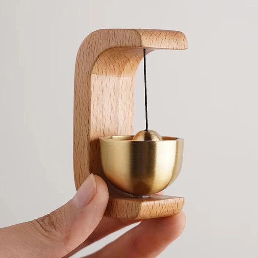 HarmoniChime Magnetische Holzhaustürglocke mit Windspiel