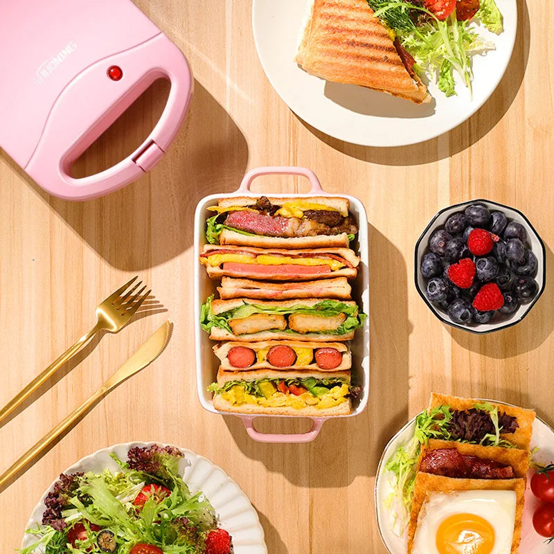 Tragbarer antihaftbeschichteter elektrischer Sandwich- und Waffelmaker
