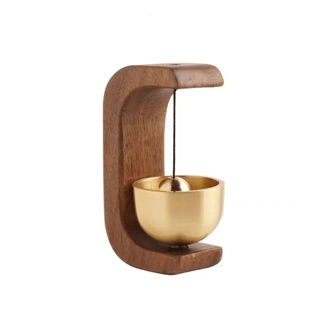 HarmoniChime Magnetische Holzhaustürglocke mit Windspiel