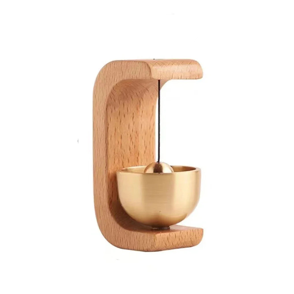 HarmoniChime Magnetische Holzhaustürglocke mit Windspiel