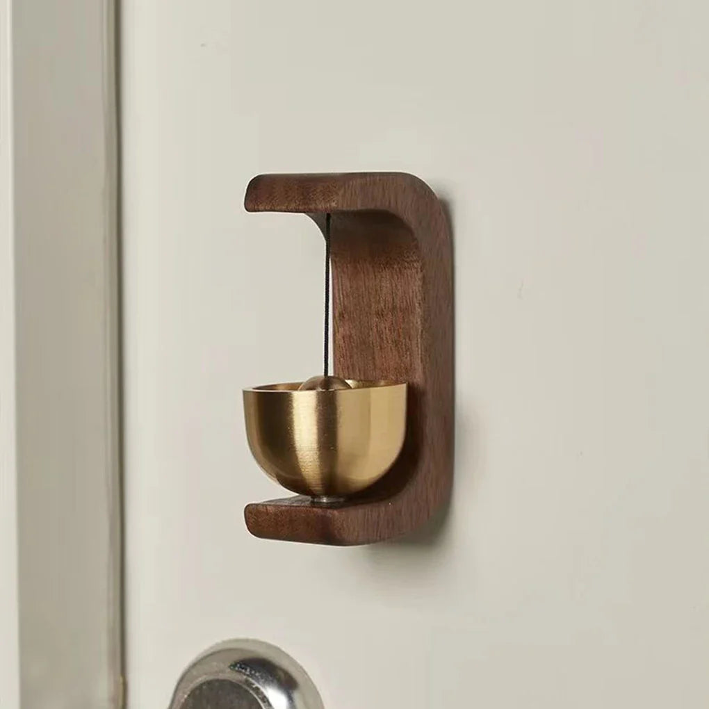 HarmoniChime Magnetische Holzhaustürglocke mit Windspiel