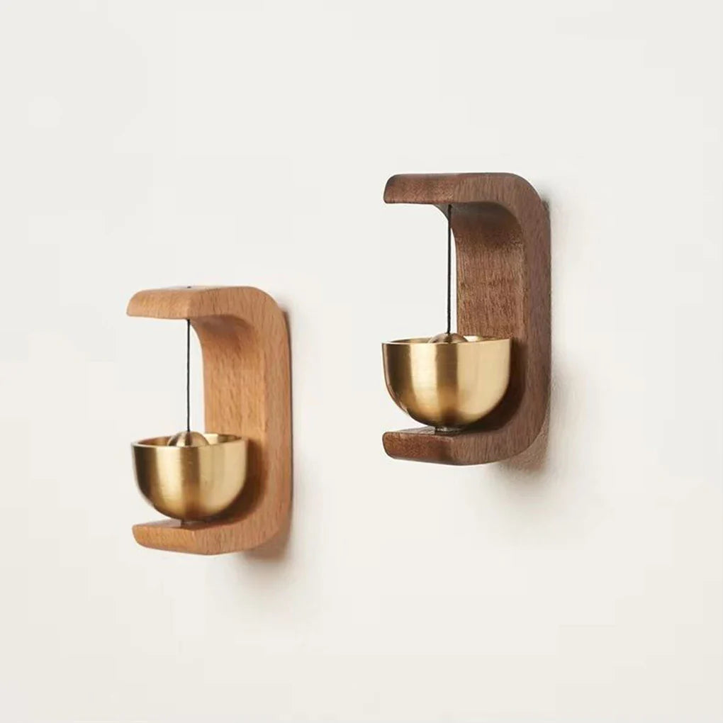 HarmoniChime Magnetische Holzhaustürglocke mit Windspiel