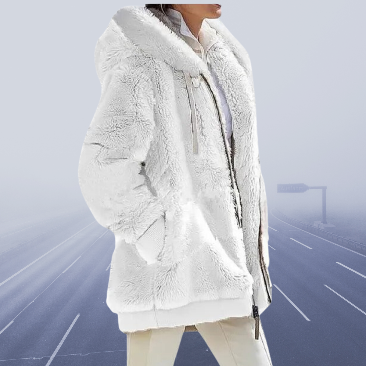 Yvonne™ - Neu Lässige Fleece-Kapuzenjacke