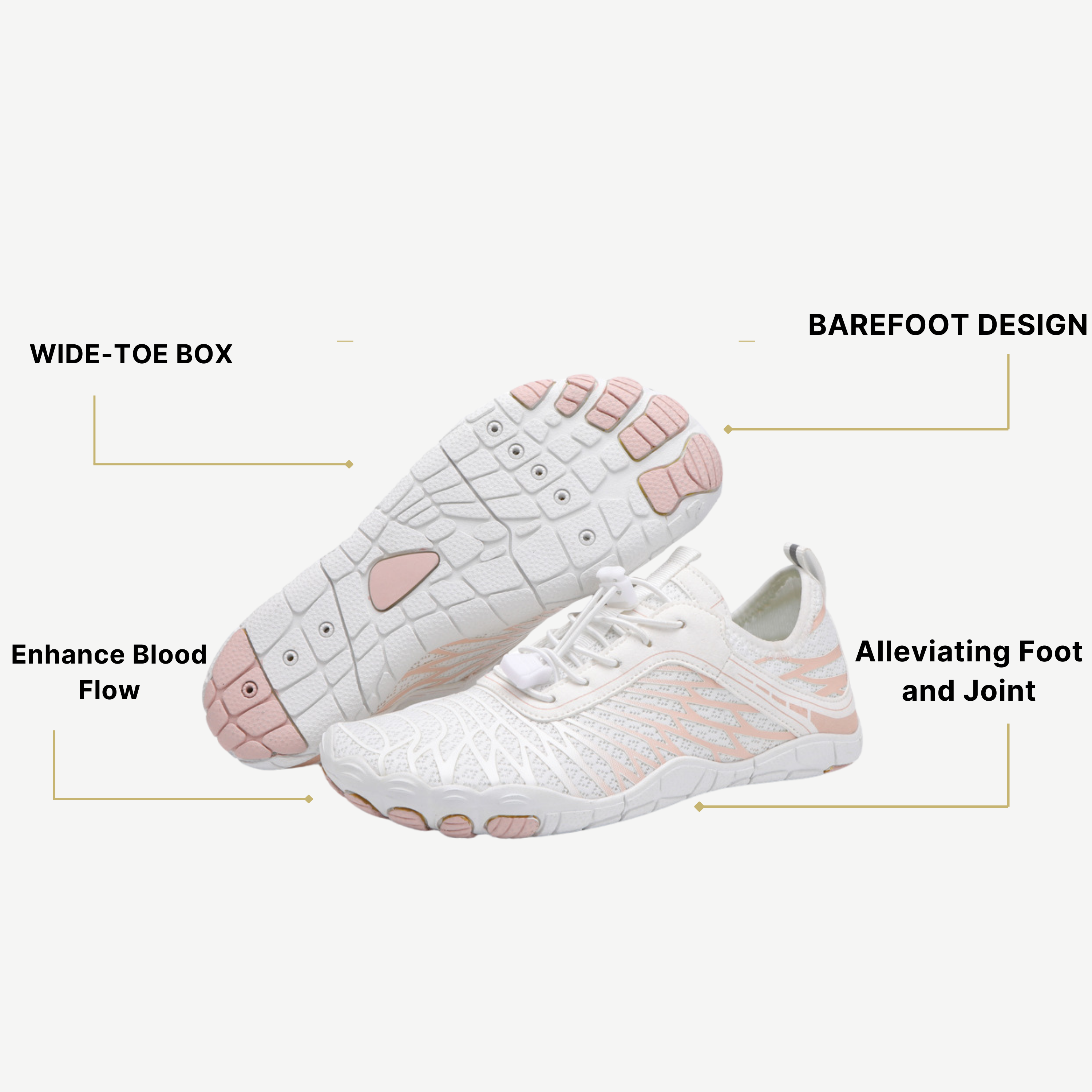 Rutschfeste Barfußschuhe für gesunde Füße (Unisex) + KOSTENLOSER Schuhreinigungsbürste