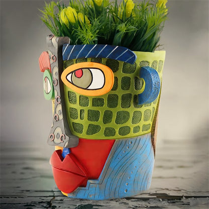 Handgefertigte brutale abstrakte Schönheit Gesichtsblumentopf - Kaufe zwei und erhalte kostenlosen Versand!