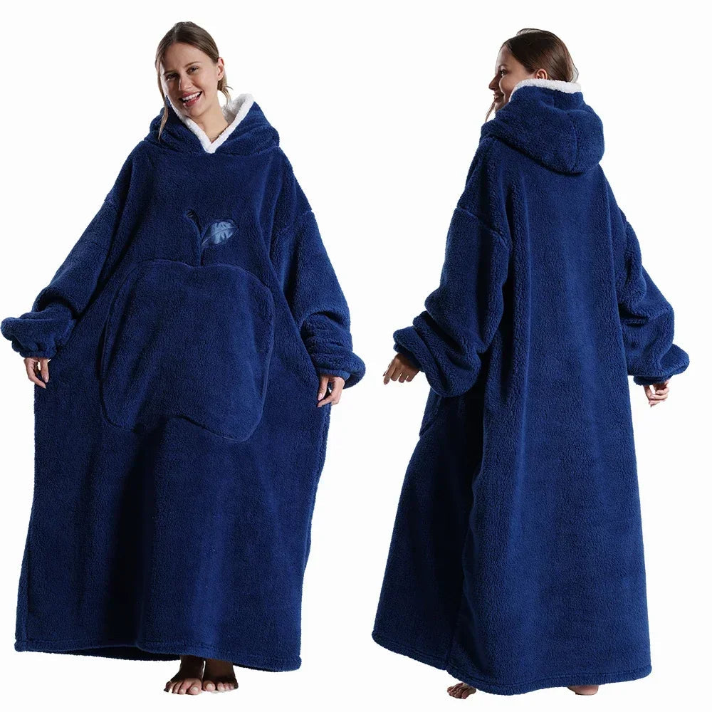 (50% RABATT) SnuggleGown™ - Sherpa Hood TV-Wearable Blanket