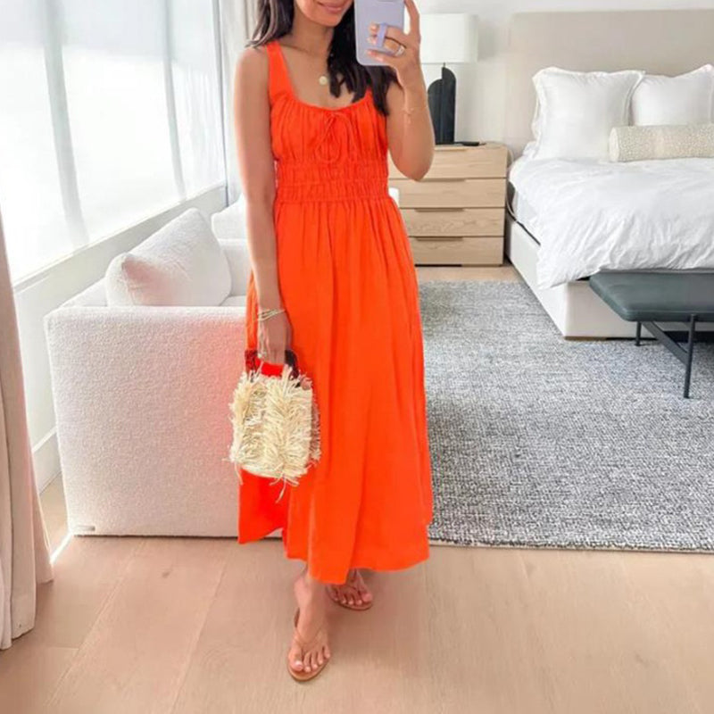 Damen Smocked Kleid