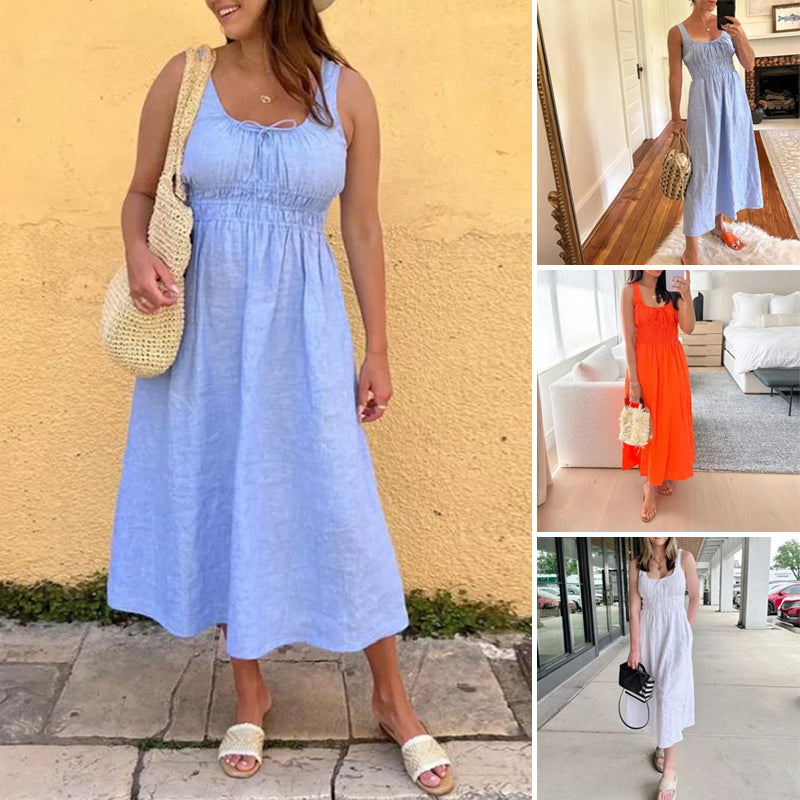Damen Smocked Kleid