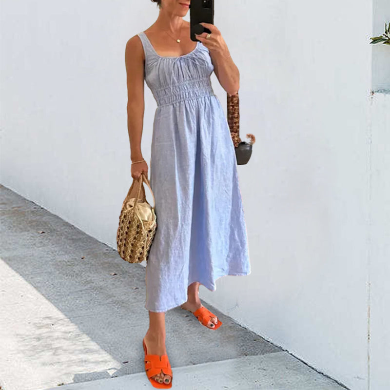 Damen Smocked Kleid