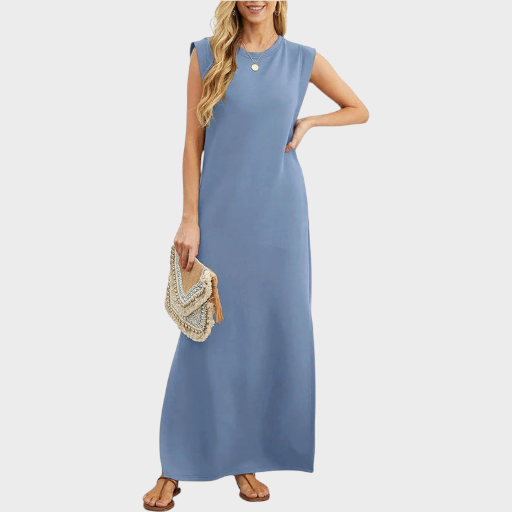 EMY | Faltenfreies, fließendes Langkleid
