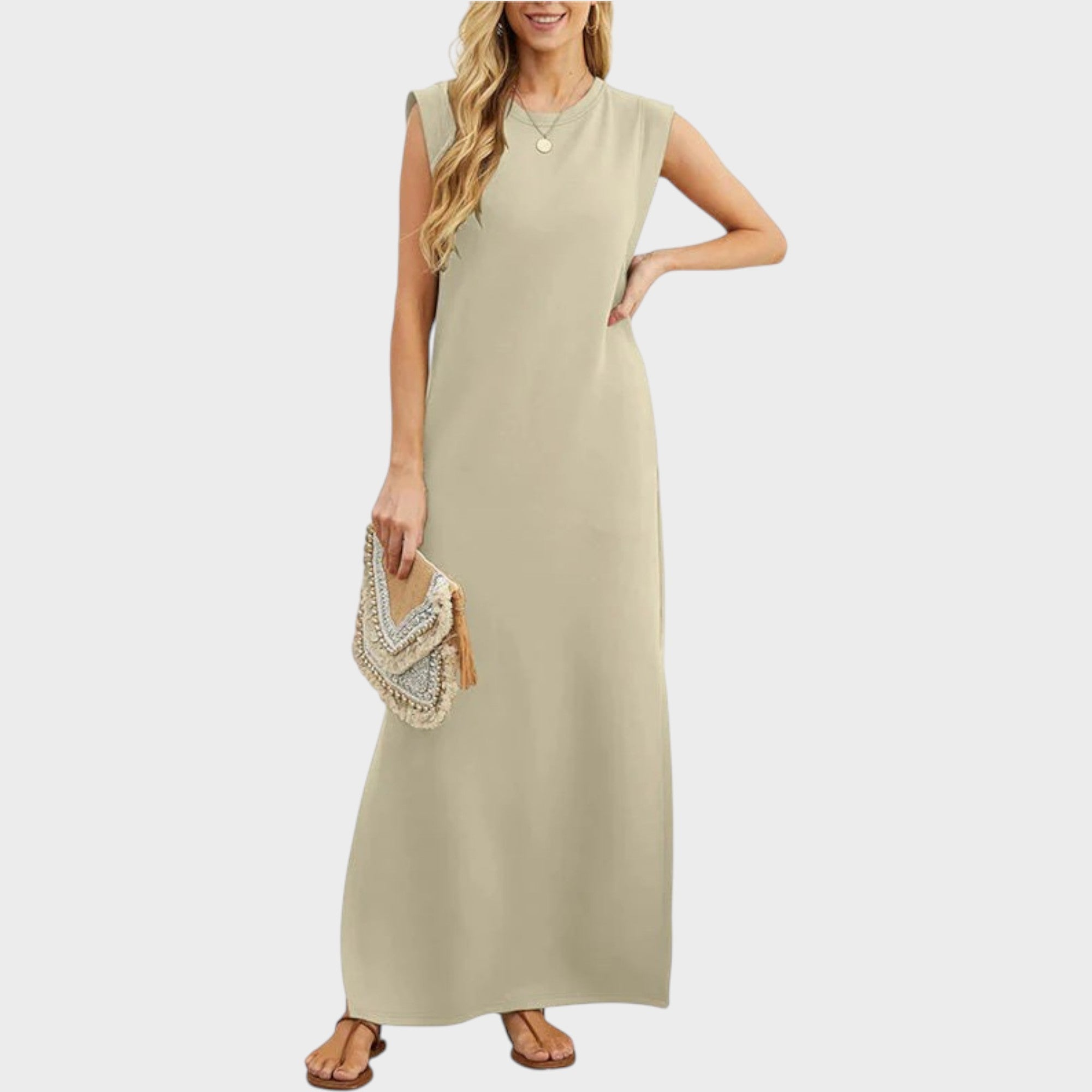 EMY | Faltenfreies, fließendes Langkleid
