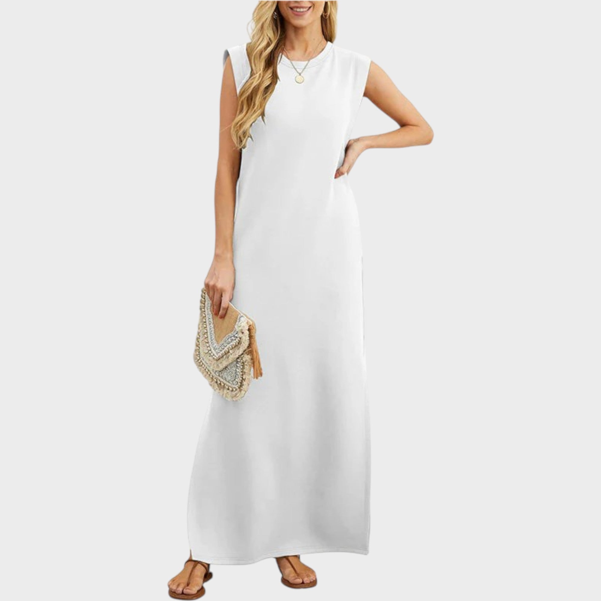 EMY | Faltenfreies, fließendes Langkleid