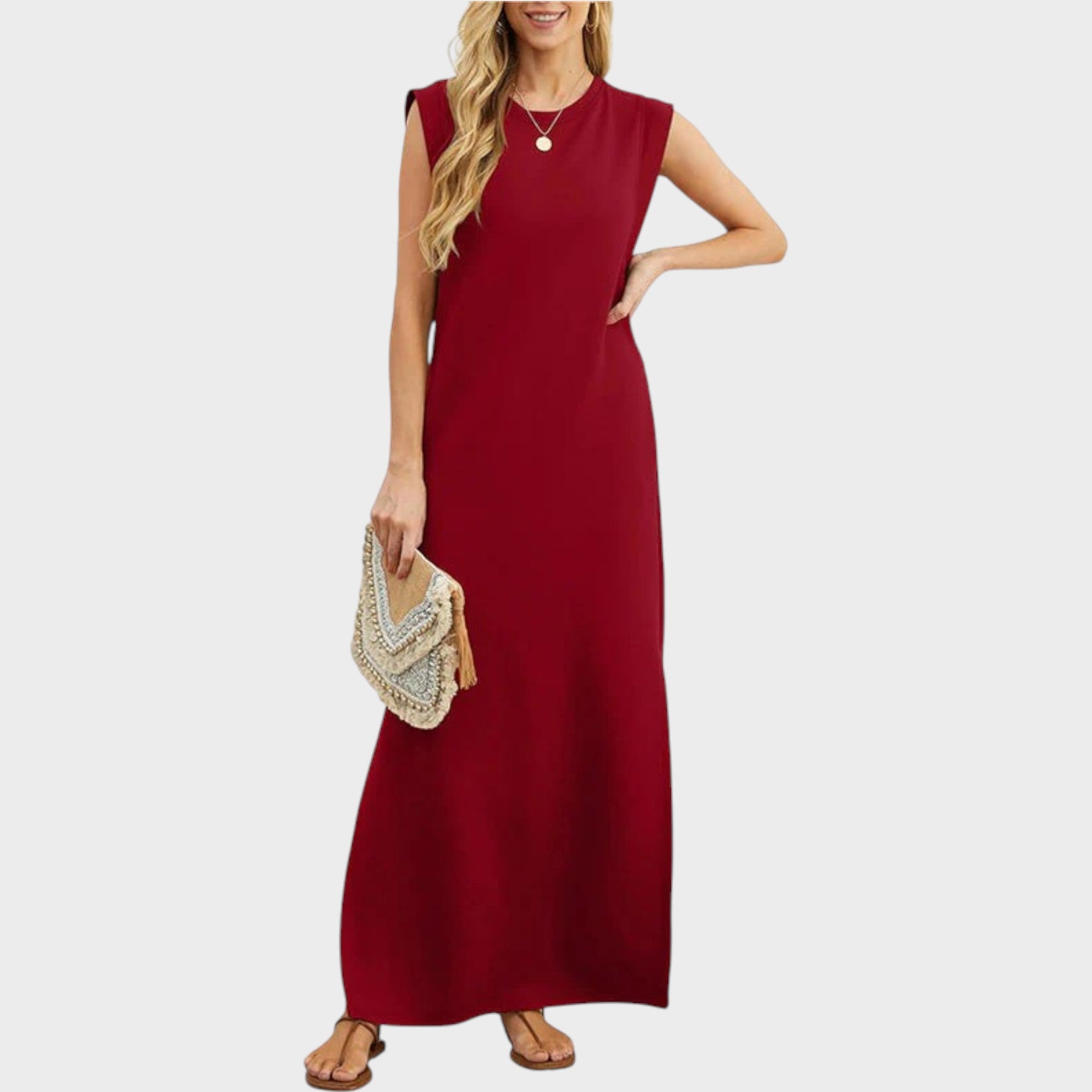 EMY | Faltenfreies, fließendes Langkleid