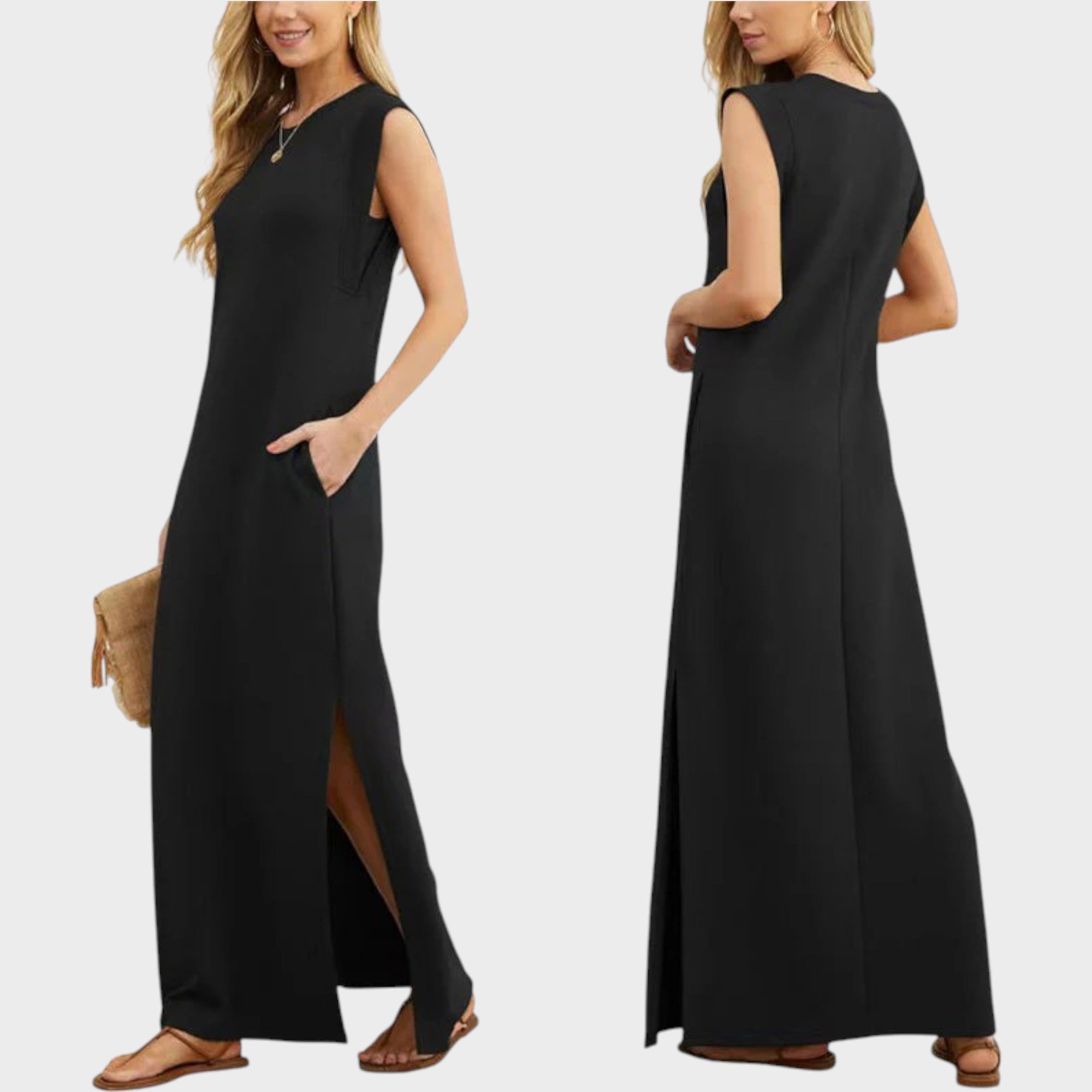 EMY | Faltenfreies, fließendes Langkleid