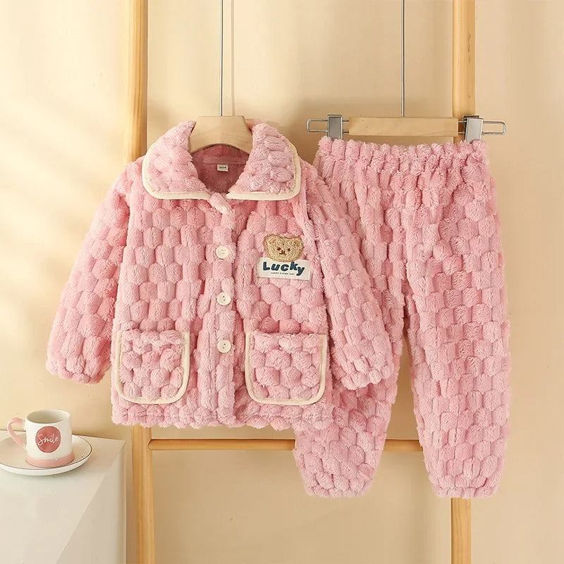 Flauschiger Kinder Lucky Pyjama Set