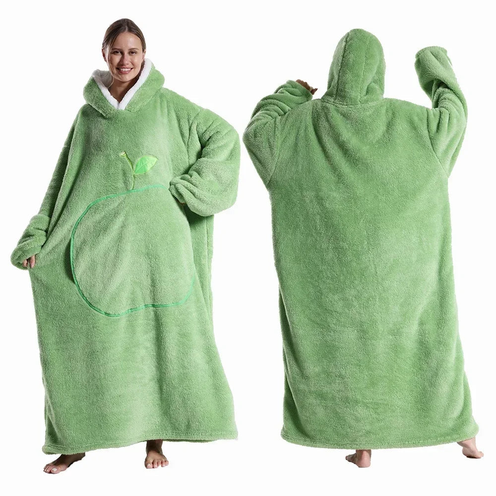 (50% RABATT) SnuggleGown™ - Sherpa Hood TV-Wearable Blanket