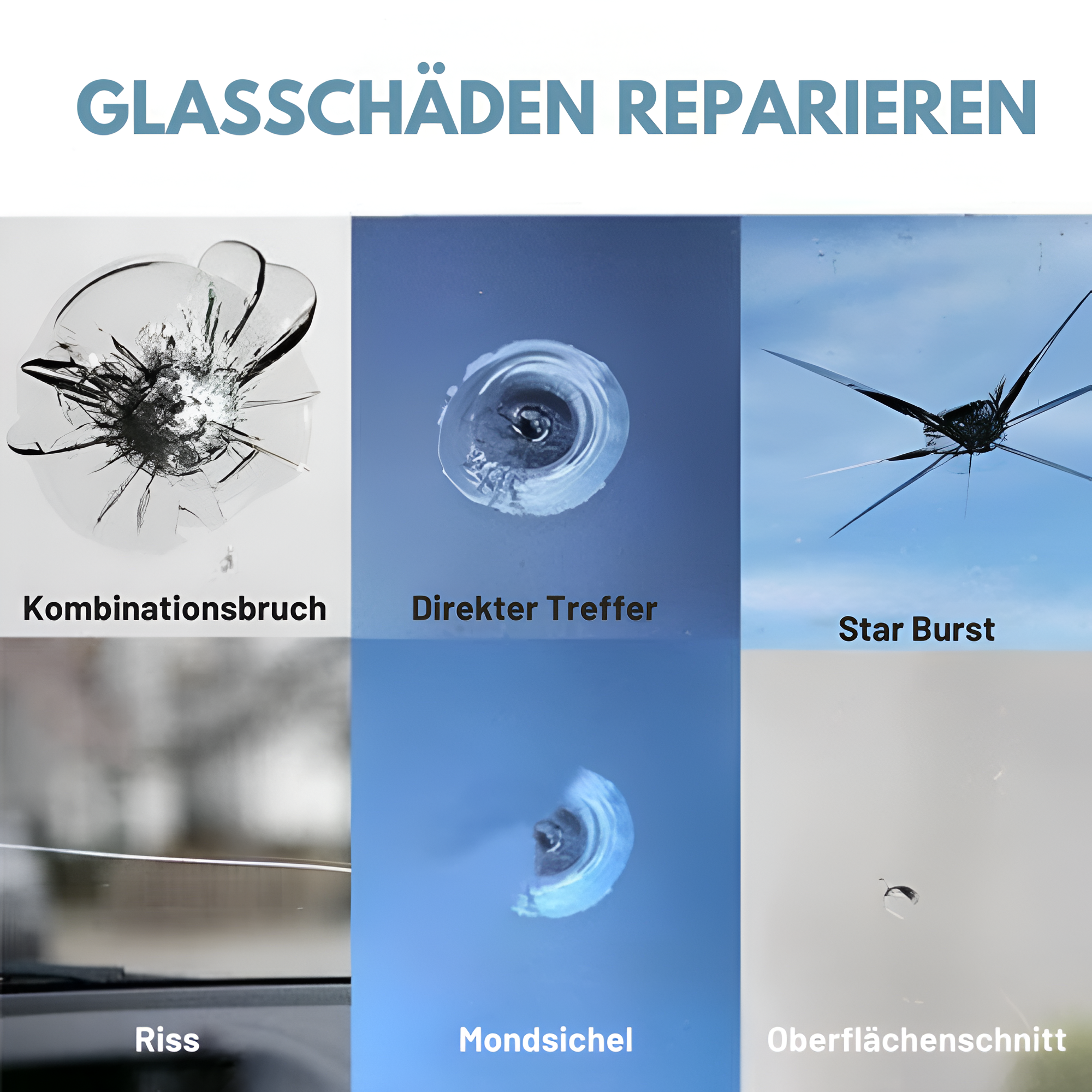 CrackMagic™ - Lösungen zur Reparatur von gesprungenem Glas | 1+2 Gratis