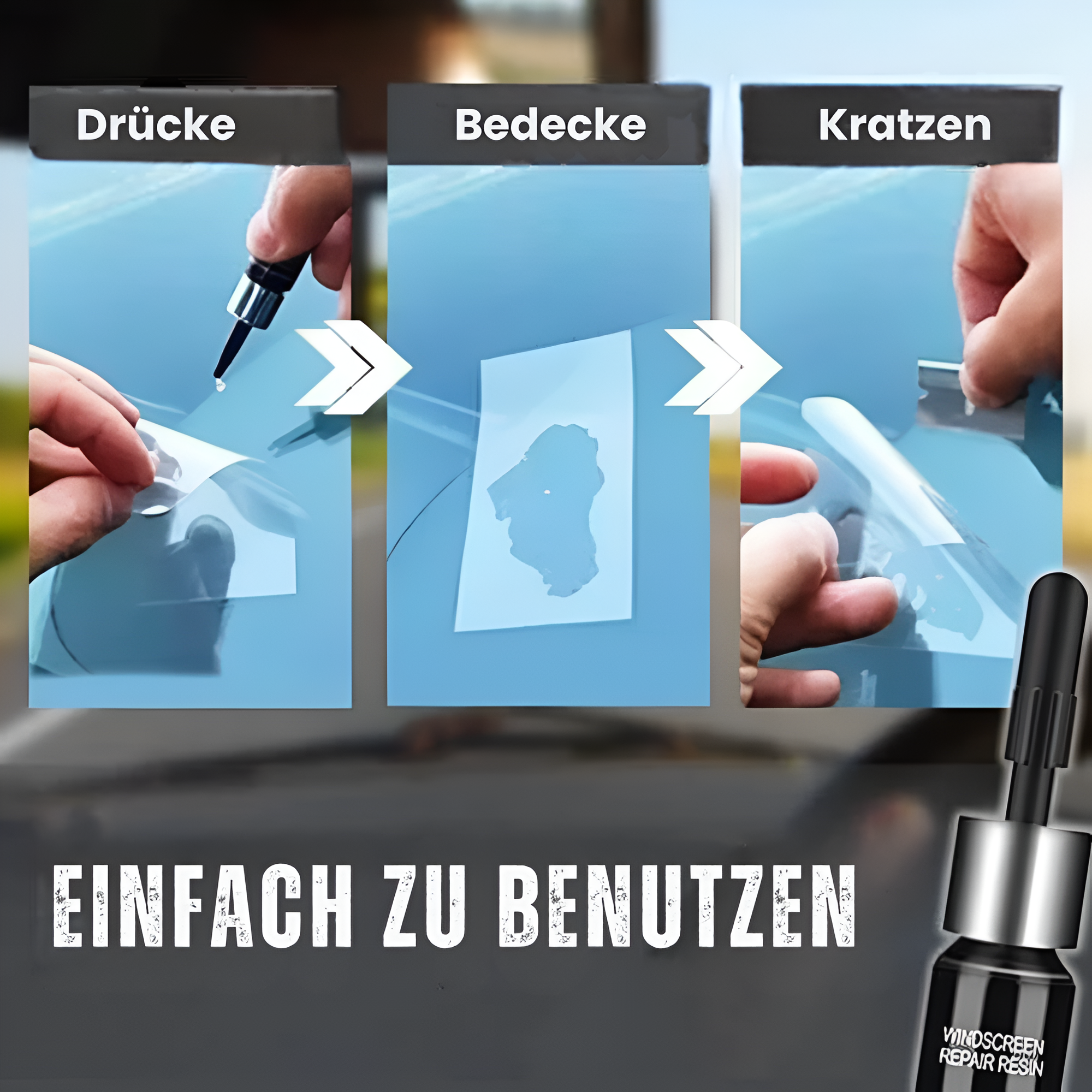 CrackMagic™ - Lösungen zur Reparatur von gesprungenem Glas | 1+2 Gratis