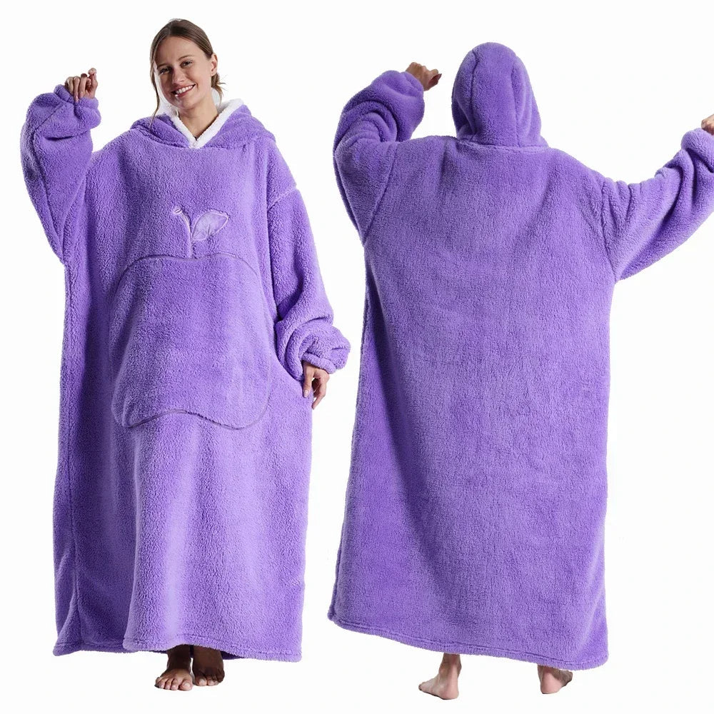 (50% RABATT) SnuggleGown™ - Sherpa Hood TV-Wearable Blanket