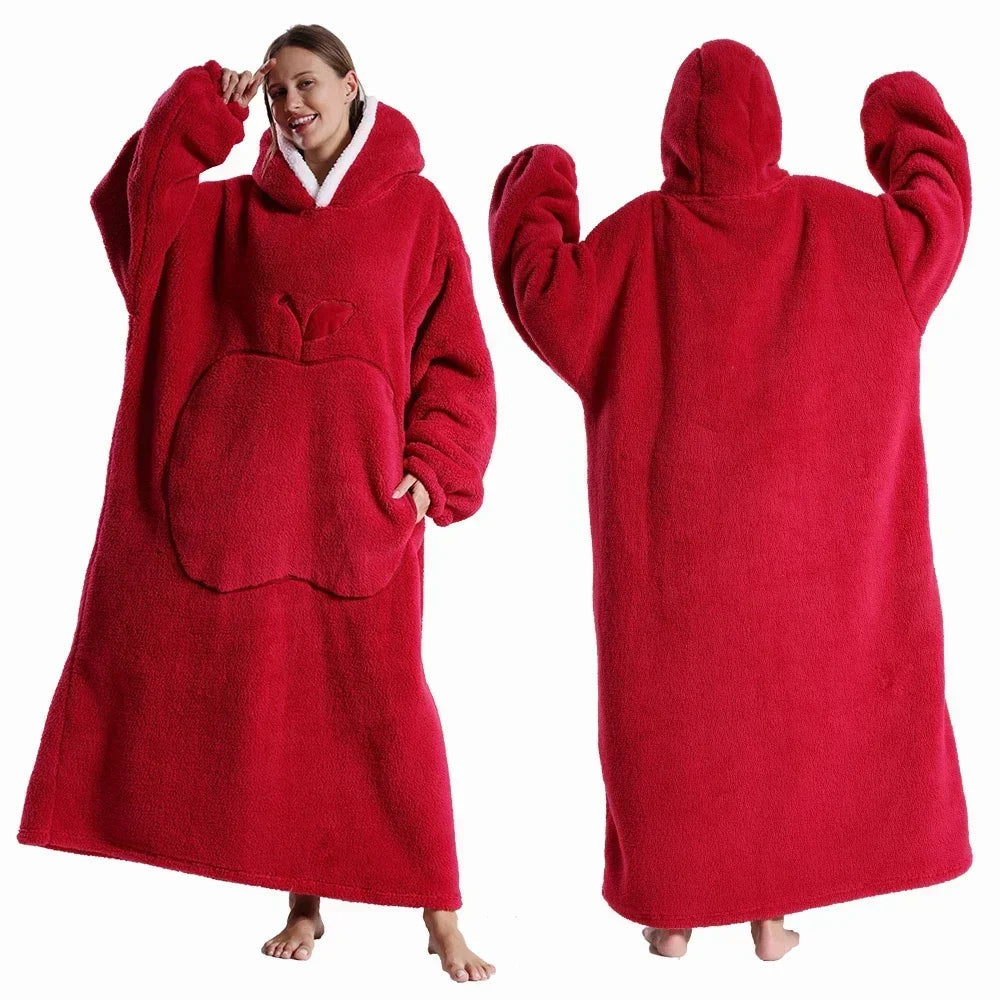 (50% RABATT) SnuggleGown™ - Sherpa Hood TV-Wearable Blanket