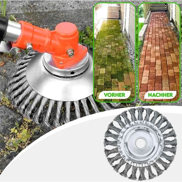 KnottedWheel™ Trimmer - Rasentrimmerkopf Stahlradbürste