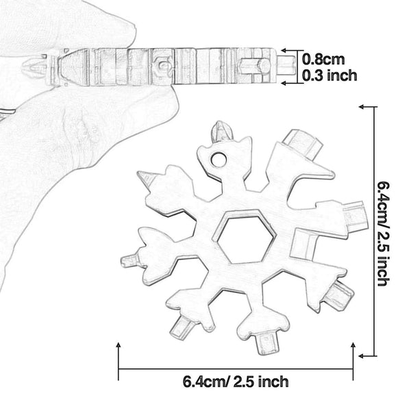 (1+1 GRATIS) Snowflakes™ - 18-in-1 Schneeflocken-Multi-Werkzeug