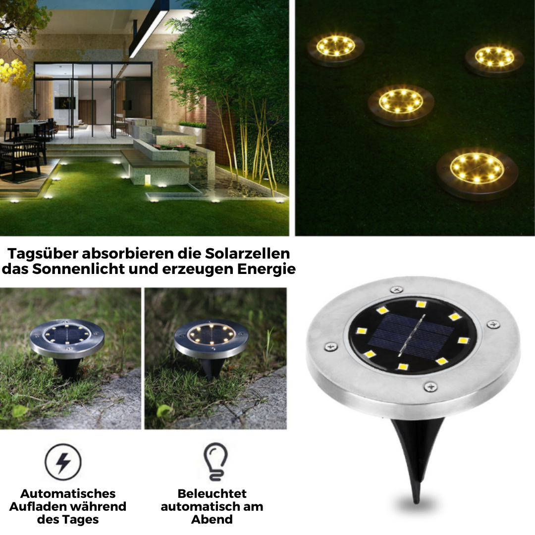 Kabellose LED-Solar-Gartenlampen deluxe - Schaffen Sie die perfekte Atmosphäre in Ihrem Garten!